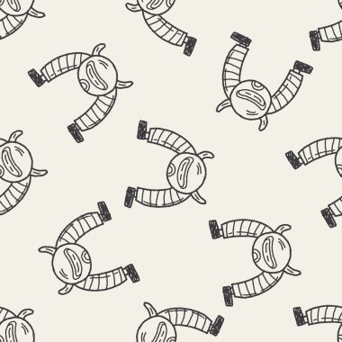 Doodle Robot Dikişsiz desen arka plan
