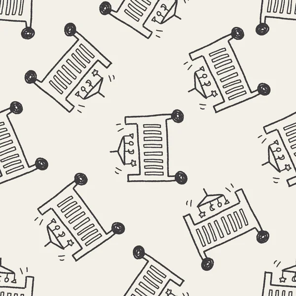 Doodle Cots fond de modèle sans couture — Image vectorielle