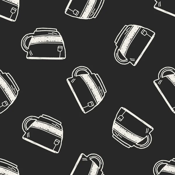 Doodle Tea seamless pattern background — Stock Vector