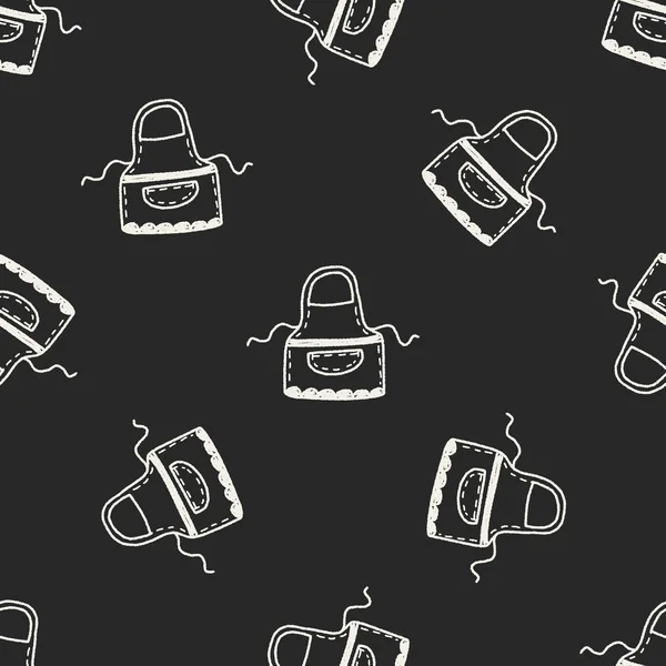 Doodle Apron seamless pattern background — Stock Vector