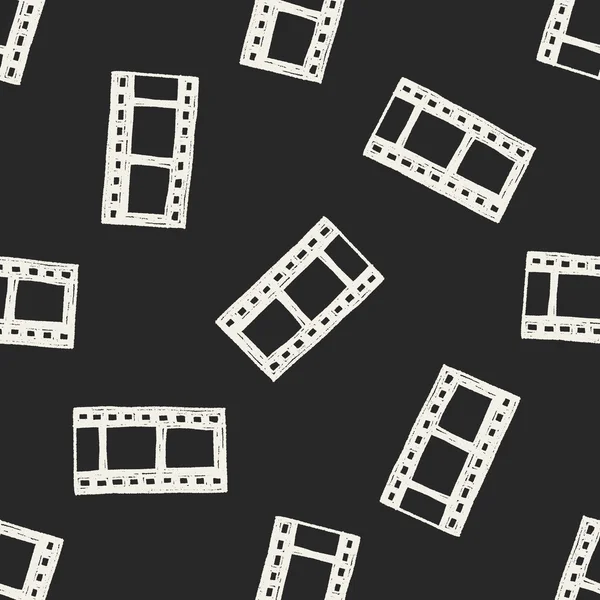 Doodle-Film nahtlose Muster Hintergrund — Stockvektor