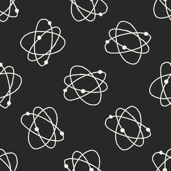 Doodle atom fond de motif sans couture — Image vectorielle