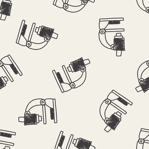 Doodle Mikroskop nahtlose Muster Hintergrund — Stockvektor