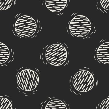 Doodle gezegen Dikişsiz desen arka plan