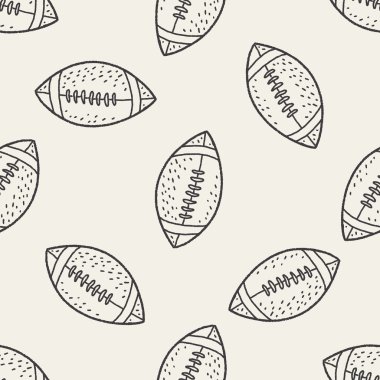 Doodle futbol Dikişsiz desen arka plan