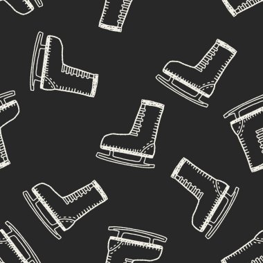 Doodle paten Dikişsiz desen arka plan