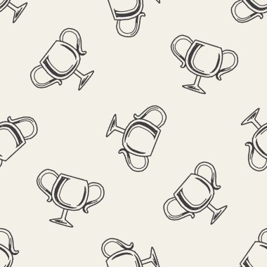 Doodle ödül Dikişsiz desen arka plan