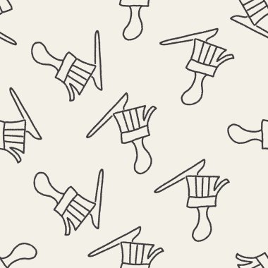 boya fırçası doodle çizim Dikişsiz desen arka plan