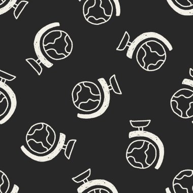 Küre doodle çizim Dikişsiz desen arka plan