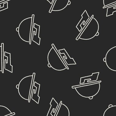 akşam yemeği doodle Dikişsiz desen arka plan çizim