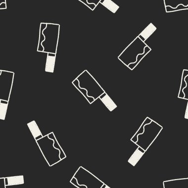 Mutfak bıçağı doodle çizim Dikişsiz desen arka plan