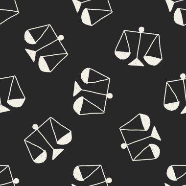 denge doodle çizim Dikişsiz desen arka plan