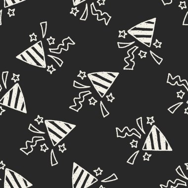 Kraker doodle çizim Dikişsiz desen arka plan