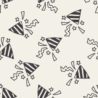 Kraker doodle çizim Dikişsiz desen arka plan