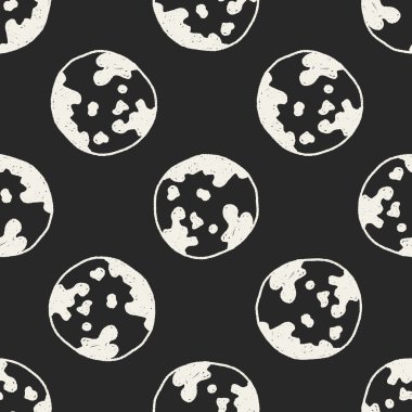 Dünya doodle çizim Dikişsiz desen arka plan