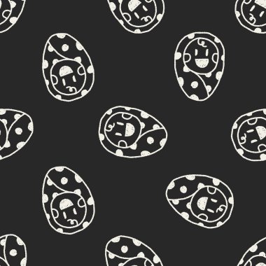 Bebek doodle çizim Dikişsiz desen arka plan