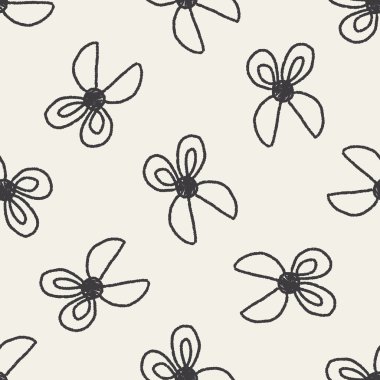 makas çizim Dikişsiz desen arka plan doodle