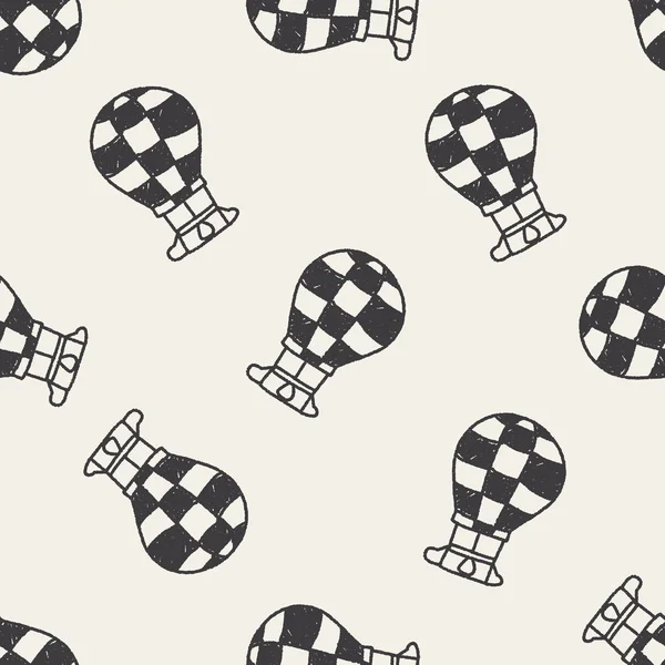 Doodle Hot Air Balloon seamless pattern background