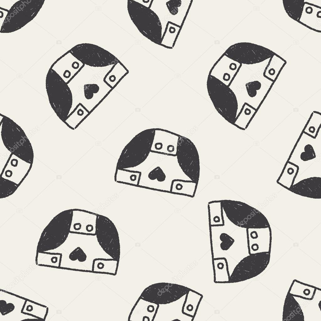Diapers doodle drawing seamless pattern background