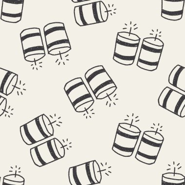 Havai fişek çizim Dikişsiz desen arka plan doodle