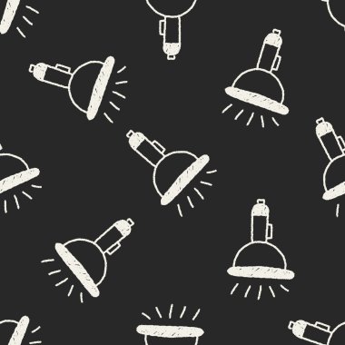 boynuz doodle çizim Dikişsiz desen arka plan