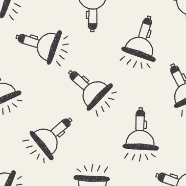 boynuz doodle çizim Dikişsiz desen arka plan