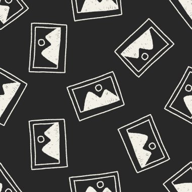 Boyama doodle çizim Dikişsiz desen arka plan