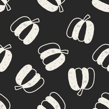 Kabak doodle çizim Dikişsiz desen arka plan
