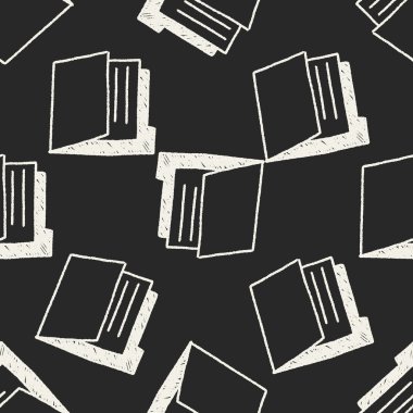 Not defteri dosyalarına çizim Dikişsiz desen arka plan doodle