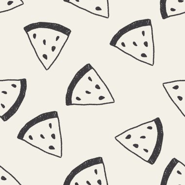 karpuz çizim Dikişsiz desen arka plan doodle