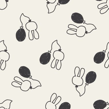 Balon doodle çizim Dikişsiz desen arka plan