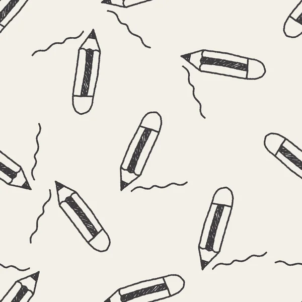 鉛筆落書き図面のシームレスなパターン背景 — ストックベクタ