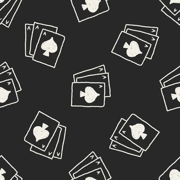 PlayCard doodle çizim Dikişsiz desen arka plan