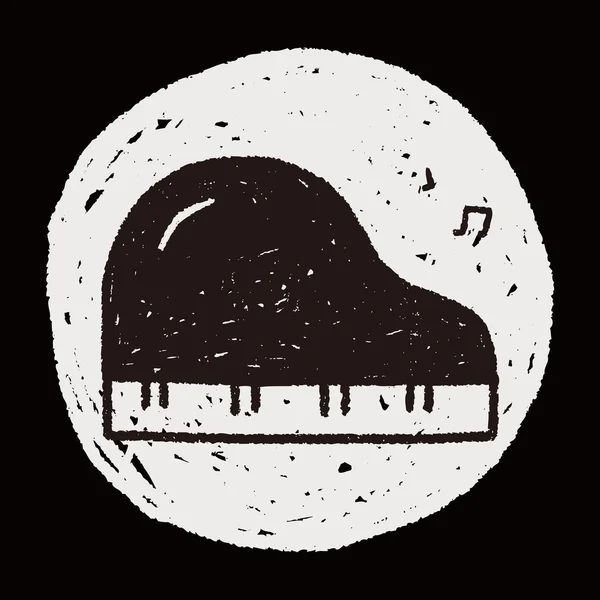 Doodle piano — Stock vektor