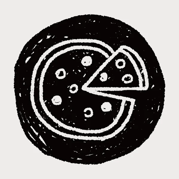 Doodle pizza — Stockový vektor