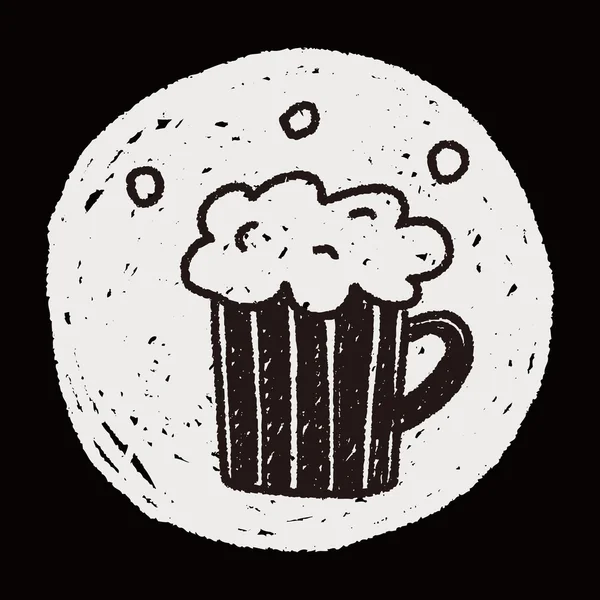 Пиво-каракули — стоковый вектор