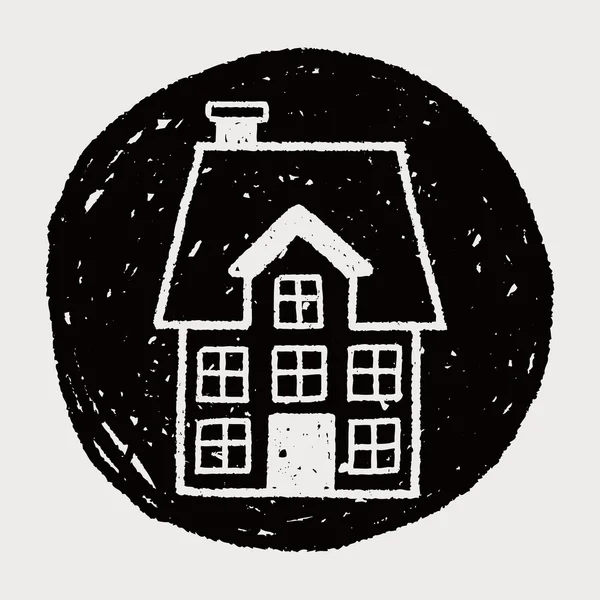 Doodle будинок — стоковий вектор