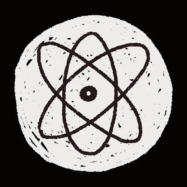 Doodle atom simgesi — Stok Vektör