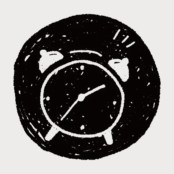 Reloj despertador Doodle — Vector de stock