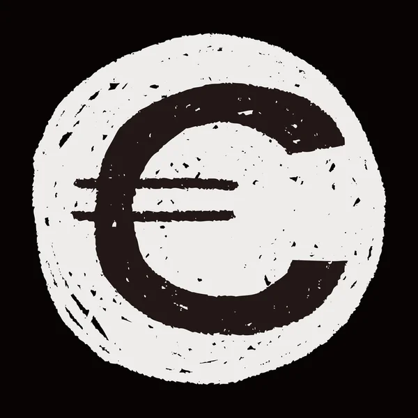 Doodle eur — Wektor stockowy
