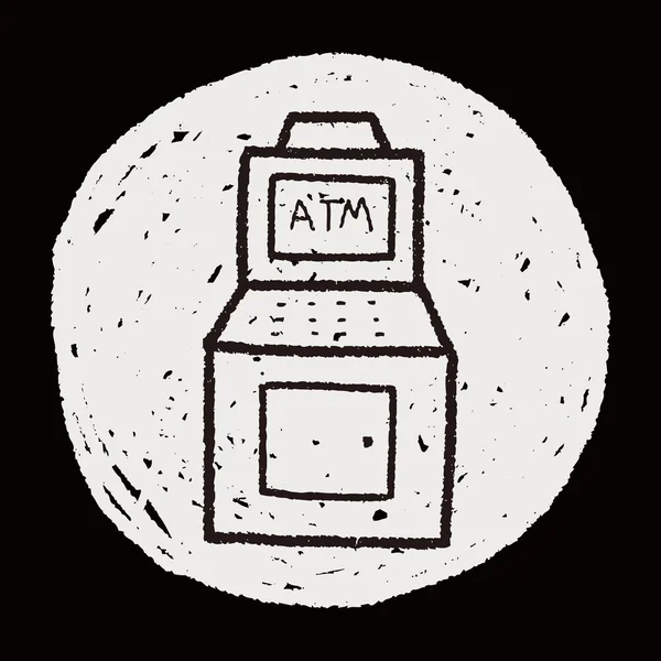 ATM de garabatos — Vector de stock