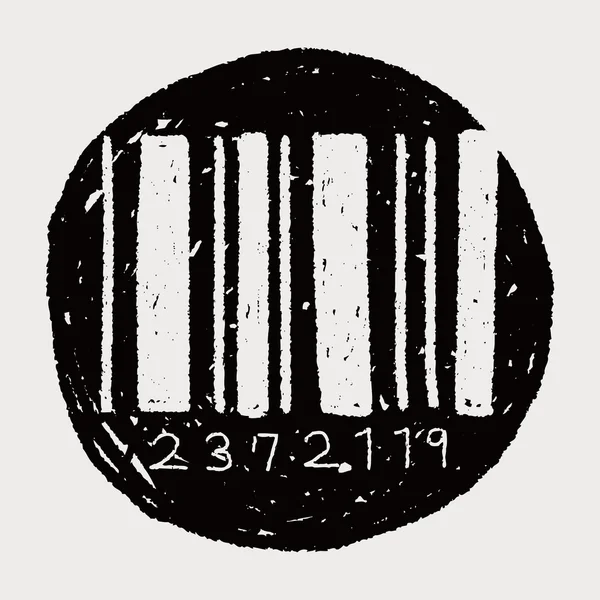 Doodle barcode — Stock Vector