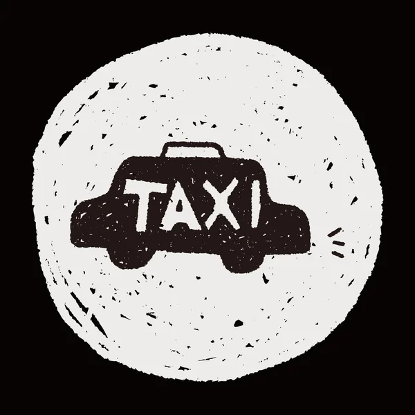 Taxi garabato — Vector de stock