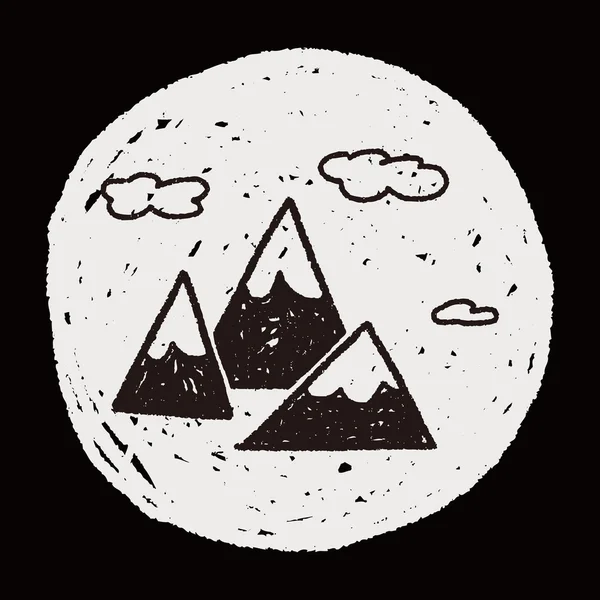 Gunung doodle - Stok Vektor