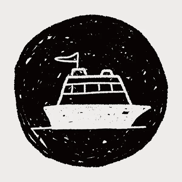 Yacht de Doodle — Image vectorielle