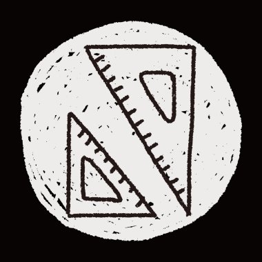 Doodle üçgen cetvel