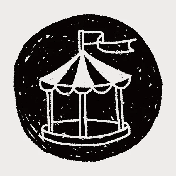 Doodle tent — Stock Vector