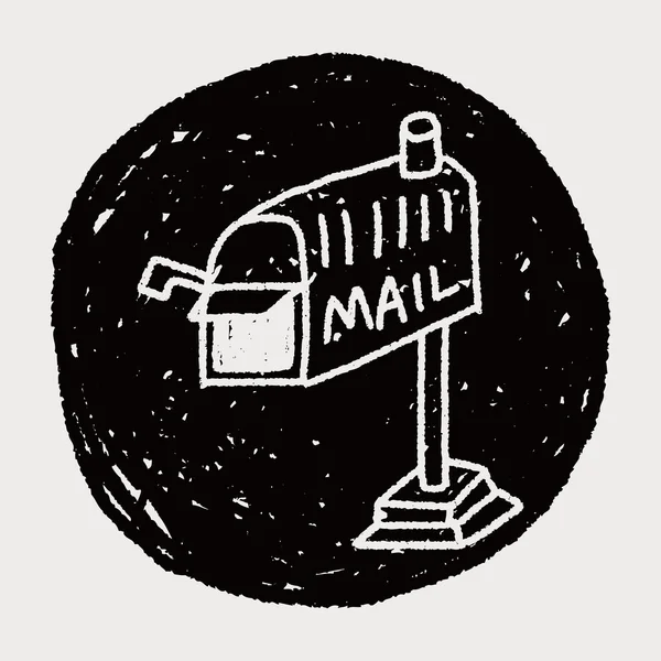 Doodle mailbox — Stockvector