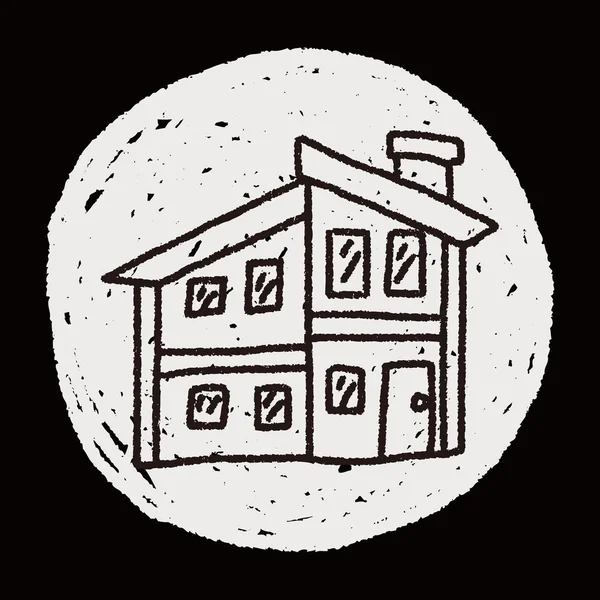 Casa doodle — Vetor de Stock