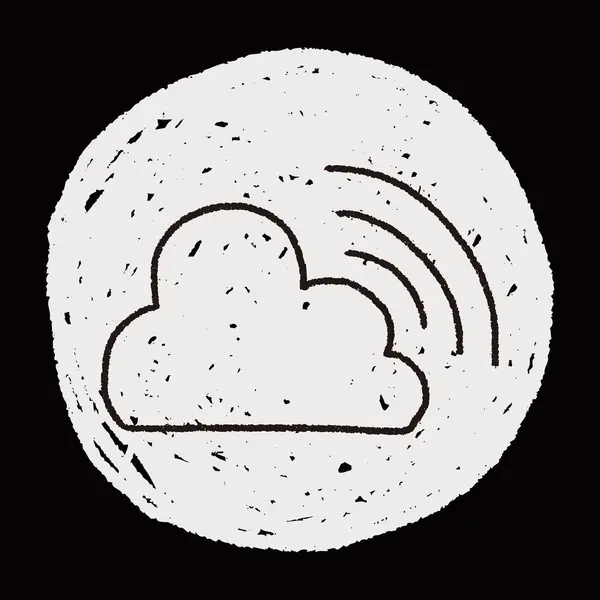 Doodle Cloud — Stock Vector